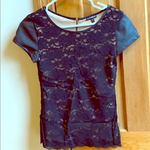 EXPRESS Black lace top
